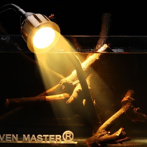 Lampu Akuarium JSD Warm Yellow 3W 5W 7W Gooseneck Clip on Tyndall Light untuk Driftwood Aquascape Dengan Steker Opsional - Product Image 4