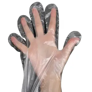 Practical High Quality Transparent Disposable CPE Vinyl Glove Thickened Disposable Clear Plastic Gloves