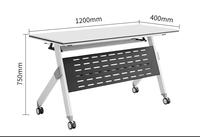 Table de conférence pliante extensible en bois blanc moderne et simple avec roulettes pour la maison, le bureau et l'usage commercial