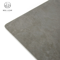 Table de salle à manger extérieure moderne en acier inoxydable avec plateau en ardoise pour jardin et restaurant – Offre spéciale