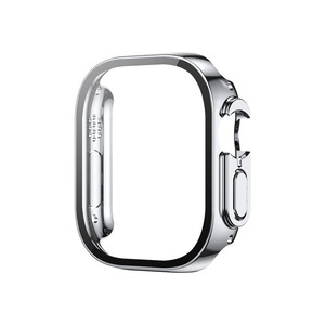 Custodia Impermeabile in Vetro Temperato All-in-One per <span class=keywords><strong>Apple</strong></span> <span class=keywords><strong>Watch</strong></span> Serie 11 9 <span class=keywords><strong>8</strong></span>, Bordo Dritto Opaco Elettroplaccato, Protezione Completa - Product Image 1