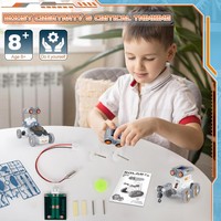 Kit de Creación de Robot Solar EPT 14 en 1, Juguete Educativo STEM para Experimentos Científicos, 191 Piezas, Juego de Modo Dual de Energía Solar y Batería