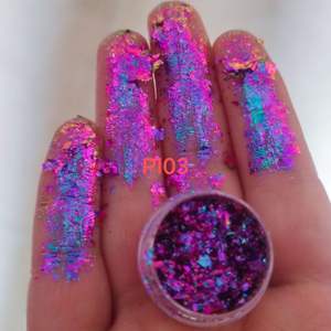 Unregelmäßige Sparkle Cosmetic Grade Multi chrom Chamäleon Flocken für Lidschatten Make-up - Product Image 3