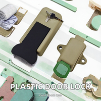 Poignée de porte en plastique industrielle Minran avec loquet et serrure, installation facile pour congélateur, réfrigérateur, four, chambre froide - Série 4100