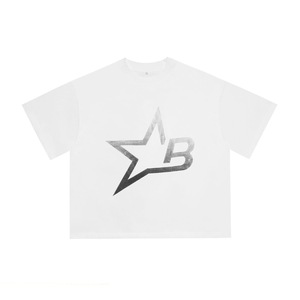 T-shirt graphique blanc pour homme, styles variés, imprimé dessin animé/lettres, coupe oversize, coton, manches courtes, streetwear - Product Image 5