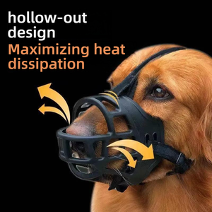 كمامة كلب أغطية فم الحيوانات الأليفة أقنعة فعالة لمنع العض غير المرغوب فيه ينبح بصوت عال مصممة لكلا الكلاب الكبيرة - Product Image 2
