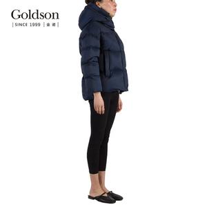 Bomber da <span class=keywords><strong>donna</strong></span> lungo stile europeo per l'inverno freddo impermeabile con imbottitura in Nylon/poliestere tasca decorativa - Product Image 4