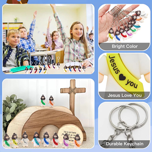 Llaveros de PVC Ecológicos con Figuras de Jesús, Adornos de Pascua, Jesús te Ama, Juguetes al por Mayor - Product Image 5
