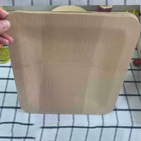 Assiettes de service réutilisables en bambou écologiques, biodégradables et élégantes pour les fêtes, les buffets, les pique-niques et les collations au bureau