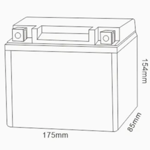 Mhb YTX20L-BSバイクドライチャージ従来の充電式鉛酸<span class=keywords><strong>12V</strong></span> 20Ahオートバイバッテリー - Product Image 2