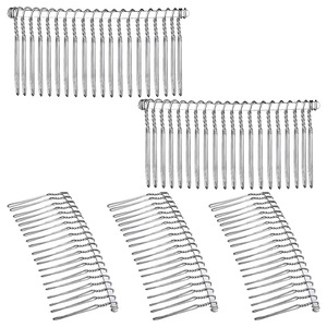 Vente en gros <span class=keywords><strong>de</strong></span> haute qualité 10 15 <span class=keywords><strong>et</strong></span> 20 30 dents fil torsadé argent or peigne à cheveux <span class=keywords><strong>de</strong></span> <span class=keywords><strong>mariée</strong></span> en métal personnalisé pour voiles <span class=keywords><strong>de</strong></span> mariage - Product Image 1