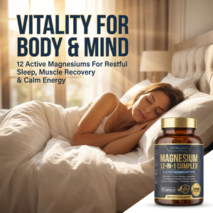 Suplemento <span class=keywords><strong>de</strong></span> <span class=keywords><strong>Magnesio</strong></span> Complexe <span class=keywords><strong>De</strong></span> Nutribrain OEM, Complejo <span class=keywords><strong>de</strong></span> <span class=keywords><strong>Magnesio</strong></span> 12 en 1, Suplemento Dietético para la Relajación Muscular y el Apoyo al Sueño - Product Image 2