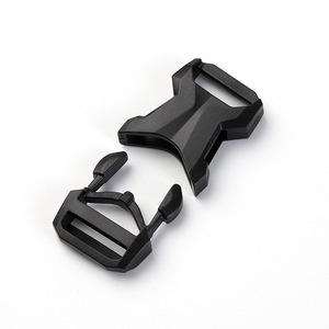 Boucle en plastique de 20mm de diamètre intérieur, attache de sécurité pour sac à dos, accessoires, couleur unie noire - Product Image 3