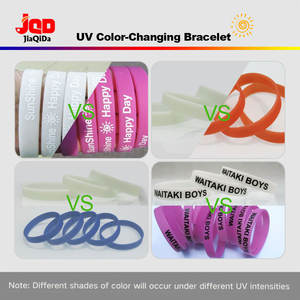 Bracelet en silicone écologique personnalisable, sensible aux UV et changeant de couleur, avec logo personnalisé pour cadeaux promotionnels - Product Image 2