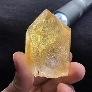 Commercio all'ingrosso Dorato Naturale Quarzo Rutilato Bacchetta Punti Rutilo Pietra Levigata <span class=keywords><strong>Torre</strong></span> <span class=keywords><strong>Di</strong></span> Guarigione Regali - Product Image 5