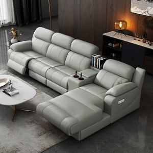 <span class=keywords><strong>Canapé</strong></span> <span class=keywords><strong>électrique</strong></span> italien moderne en cuir véritable, multifonctionnel, avec fonction inclinable <span class=keywords><strong>électrique</strong></span>, combinaison d'angle en métal – Offre Spéciale - Product Image 3