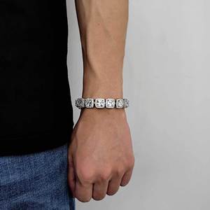 Pulsera de Cadena de Zirconia de 12mm Estilo Hip Hop, Diseño Rock Sugar, para Hombre y Mujer, Joyería de Moda, Marca Tanjing - Product Image 2