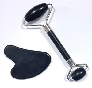 Facial <b>Roller</b> Black Xiuyan <b>Jade</b> Guasha Set for Facial Massage - Product Image 2