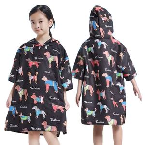 Robe à langer pour enfants avec poche avant <span class=keywords><strong>Poncho</strong></span> de <span class=keywords><strong>surf</strong></span> Serviettes de plage pour tout-petits Serviette de bain portable à capuche en microfibre Garçons Filles - Product Image 4