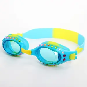 Junior Kind Zwemmen Goggle Tieners Kleur Anti-Mist Waterdichte UV-Bescherming Kind Regenboog Diamant Grappige Zwembril