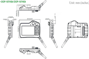 Pantalla Táctil HMI DOP-107HS42A con Resolución de 800x480, Interfaces Digitales de Entrada/Salida Ethernet para Automatización Industrial - Product Image 2