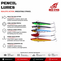 Échantillon Gratuit Leurre Crayon Coulant ABS 2ème Génération pour Pêche sur Glace, Longue Portée, Eau Salée, Zig Zag, Appât Dur pour Brochet en Lac et en Ruisseau