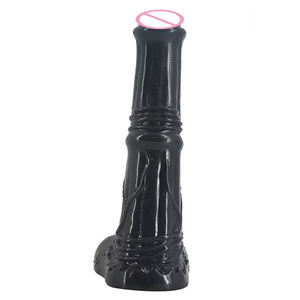 Faak-pene artificial de 5,3 cm <span class=keywords><strong>con</strong></span> tapón anal, pene grande de animal, juguete sexual de pvc, consolador equino de caballo de 10 pulgadas - Product Image 4