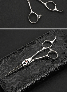 Tijeras de Peluquería de 5.5 Pulgadas con Diseño de Esqueleto, Tijeras Profesionales para Peluqueros - Product Image 5