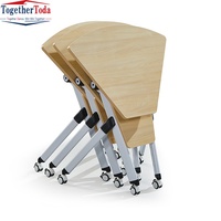 Tables d'Entraînement Pliantes en PVC de Style Minimaliste Moderne pour les Écoles ; Bureaux et Chaises d'Étudiant Personnalisés