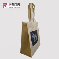 Sac à Bandoulière en Lin Robuste Écologique Imprimé Personnalisé, Promotions d'Épicerie Portables, Publicité, Sac à Provisions Recyclé Enduit