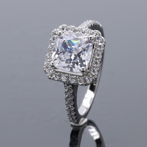 Модное обручальное серебряное кольцо с муассанитом 925 2,5 карат - Product Image 3