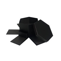 Boîte cadeau joyeux Surprise personnalisée, 50 pièces, Album fleur, tiroir carré hexagonal Double couche rose, boîtes à gâteau pour emballage de mariage saint-valentin