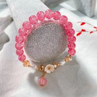 Bracelet élastique perlé pour femme, bijou de main princesse, breloque mignonne pour enfant, idéal pour fille - Vente en gros