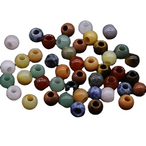 <span class=keywords><strong>Perles</strong></span> de pierre de cristal de guérison naturelle 5mm diamètre intérieur 12mm pierre précieuse d'agate grand trou pour la fabrication de bijoux à bricoler soi-même produit Nature en vrac - Product Image 1