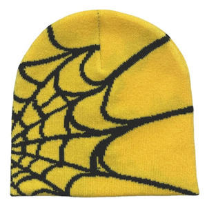 <span class=keywords><strong>Bonnet</strong></span> Y2K en gros, motif toile d'araignée gothique, tricoté, unisexe, chaud pour l'hiver, décontracté, pour l'extérieur, style <span class=keywords><strong>bonnet</strong></span> court - Product Image 5