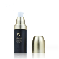 Flacon de lotion en acrylique personnalisé 50g, flacon de crème noir avec bouchon en liège 120ml, flacon vide pour lotion en forme de balle