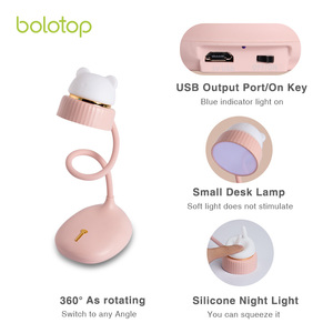 Bán buôn có thể sạc lại nghệ thuật sáng tạo đèn cạnh giường ngủ mới lạ dễ thương Led Bàn linh hoạt pin bảng đèn USB văn phòng nghiên cứu đèn - Product Image 2