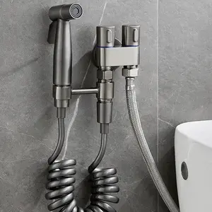 Salle de bain turque Nickel brossé Shattaf Bidet de toilette sus304 jet de bidet à main shattaf toilette bidet pulvérisateur ensemble