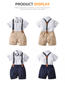 Ensemble de vêtements pour bébés garçons, 2 pièces, coton doux, de haute qualité, pour l'été, tenue de fête, petits pois, costumes pour enfants - Product Image 6