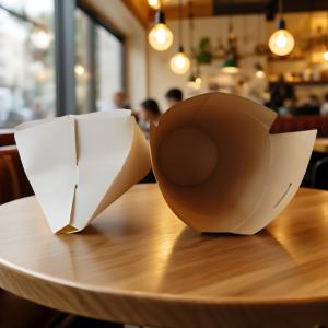 Vasos de Papel Kraft Desechables de Primera Calidad YBLPAK, Vasos de Papel de Una Sola Pared con Forma de Cuerno de Vaca, Aptos para Alimentos, para Uso en el Hogar y la Oficina - Product Image 3