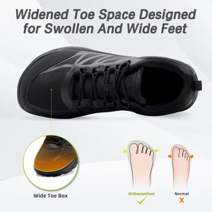 Chaussures orthopédiques confortables pour hommes, style baskets, à bout large, pour diabétiques, avec soutien de la voûte plantaire, pour la marche, le travail et le tennis, OEM ODM - Product Image 3
