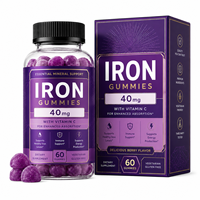 Suplemen Besi Lanjutan dalam Bentuk Permen Jeli 40mg dengan Vitamin B Aktif dan Vitamin C untuk Mendukung Produksi Energi, ODM Grosir