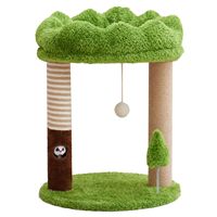 Arbre à chat en gros, style forêt, design tanière, sisal naturel, esthétique, pour petits espaces, salon intégré, carton 2
