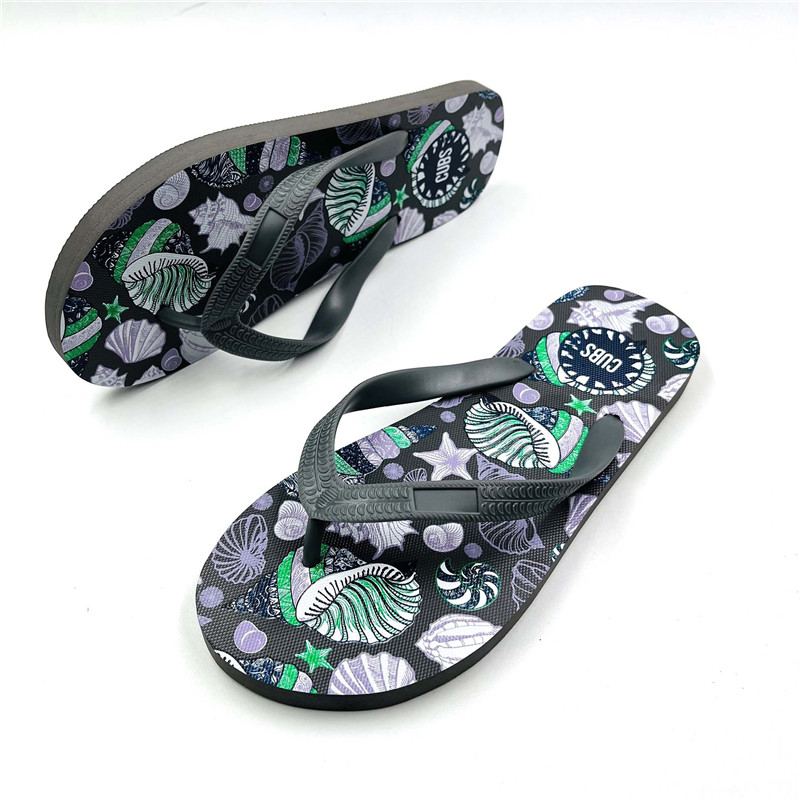 Custom Printed Eva Flip Flops Men Summer Beach Rubber Soft Non-Slip Filp-flops