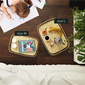 Bandejas Rectangulares de Mimbre de Bambú para Servir, Bandeja Redonda para Servir - Product Image 4