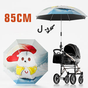 2025 nouveau dessin animé mignon Design bébé poussette <span class=keywords><strong>parapluie</strong></span> noir revêtement Protection UV double lumière du soleil pluie chaise extérieure <span class=keywords><strong>parapluie</strong></span> - Product Image 5