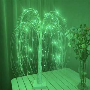 Bonsái iluminado que cambia de Color, <span class=keywords><strong>sauce</strong></span> <span class=keywords><strong>llorón</strong></span>, árbol iluminado con control remoto, alta calidad, 1,5 pies, 2 pies, 90 LED - Product Image 5