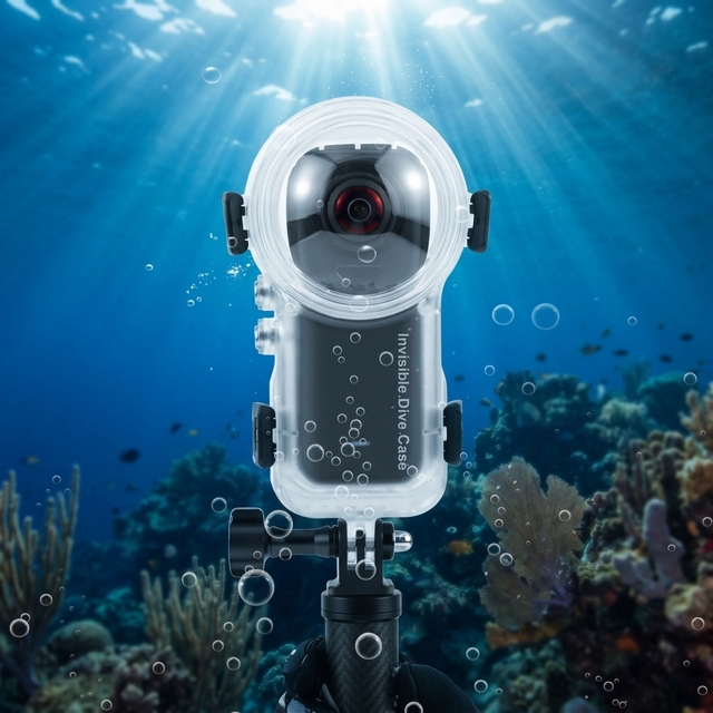 PULUZ for Insta360 X4 Air Diving Case 50m 196ft Waterproof Sealed Housing Underwater Protective Shell PC+Glass Lens Cover