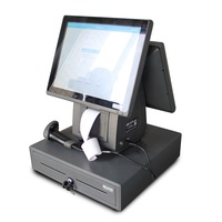 Terminal POS Pintar Model ABS8000 Kustomisasi Grosir, Layar Sentuh Kapasitif, CPU Intel J1900 Quad-core, Sistem Operasi WIN7/WIN10
