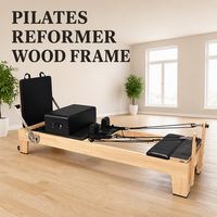 Vente directe usine : Ensemble Pilates Reformer en bois d'érable cinq pièces avec lit coulissant pour la maison, le yoga et les exercices corporels